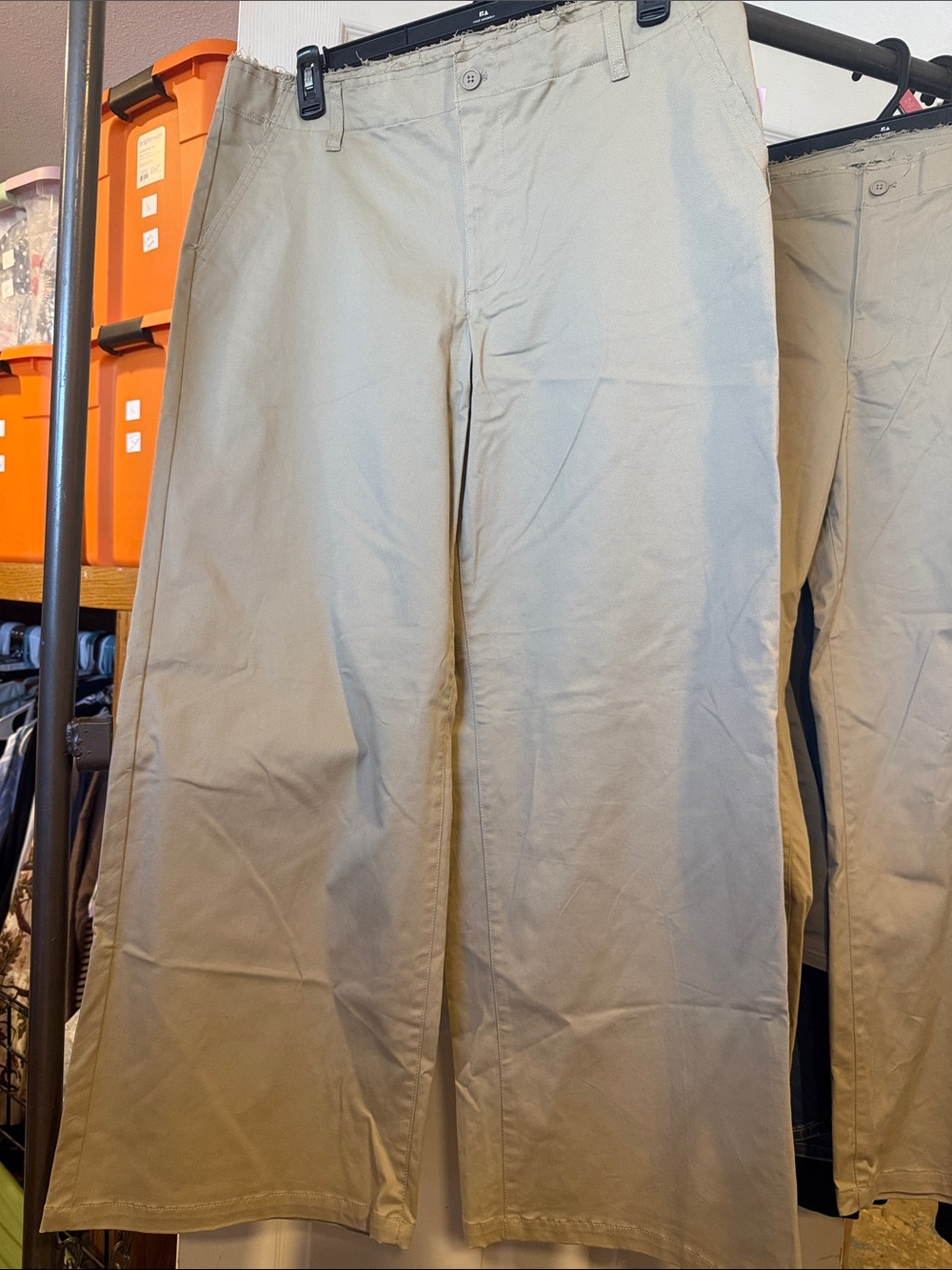 wild fable Women's Wide-Leg Chino Pants in Khaki